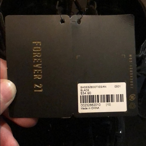 Forever 21 Black Faux Suede Lace-up Booties - Picture 4 of 5